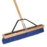 DQB 24" STEEL BLUE HD POLY SWEEP WITH HANDLE