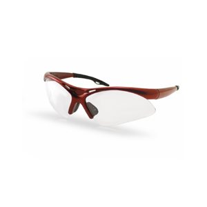 Diamondback Safety Glasses - Red Frame Clear