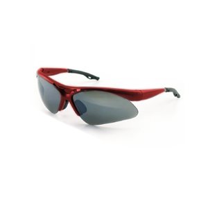 Diamondback Safety Glasses - Red Frame Shade